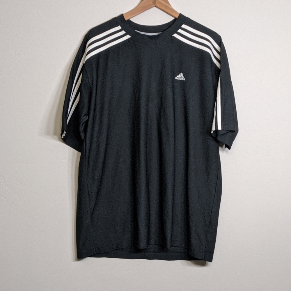 Adidas Climalite Men's Short Sleeve Soccer Workout Gym Shirt L
